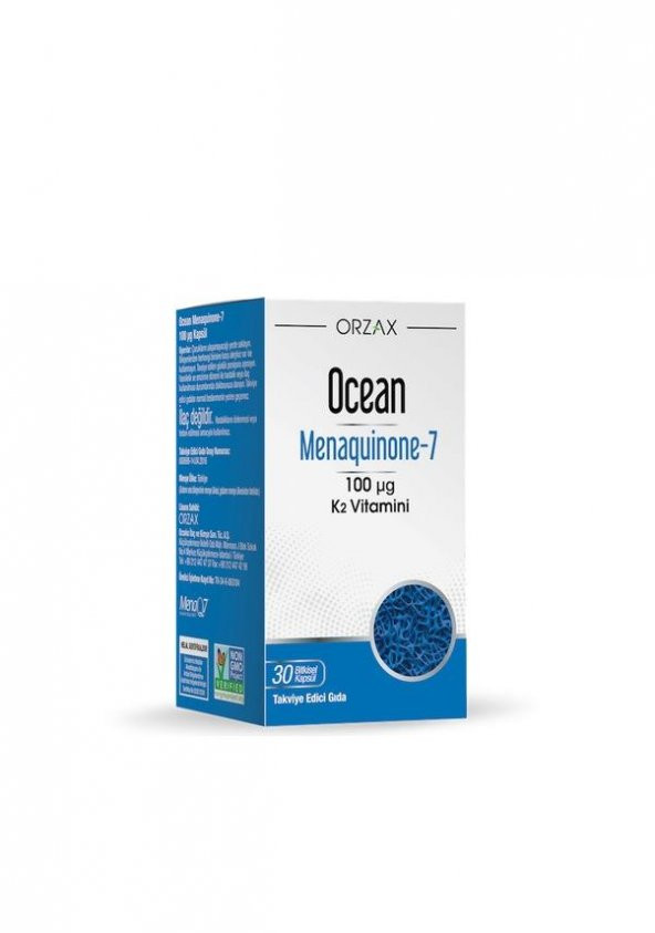Ocean Menaquinone-7 100 mcg Vitamin K2 30 Kapsül