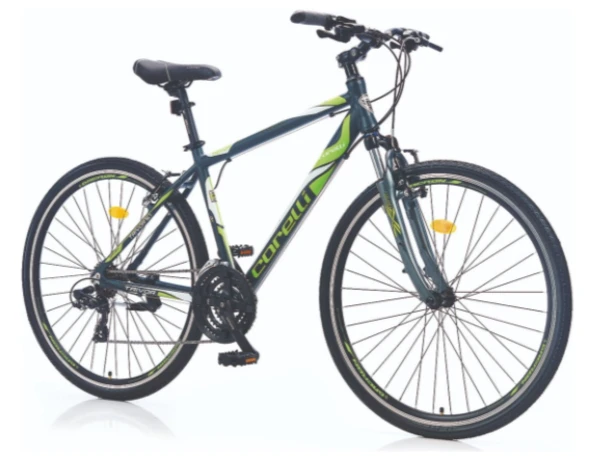 CORELLİ TRİVOR 5.1 28" CITY ERKEK V FREN SHIMANO STEF 41 21 VİTES GRİ YEŞİL