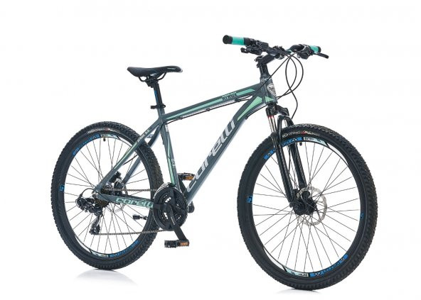CORELLİ ATROX 1.1 27,5 JANT MTB ERKEK DAĞ BİSİKLETİ  V FREN SHIMANO STEF 500 21 V. TURKUAZ