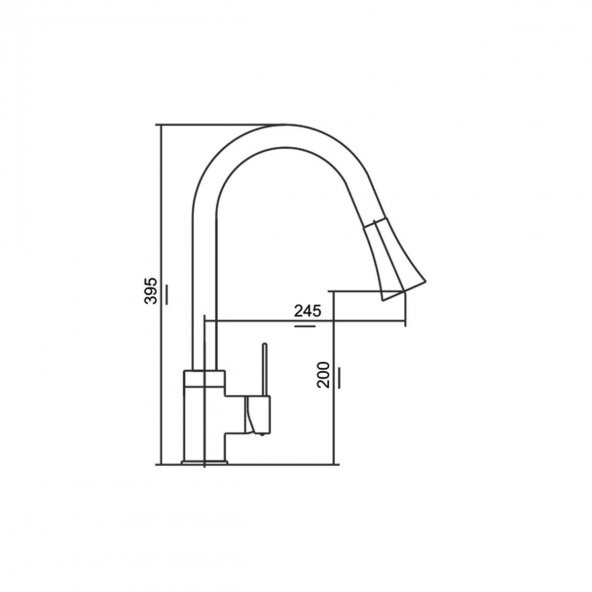 Venezia İnox Serisi Siyah Mutfak Kuğu Evye Bataryası - 2
