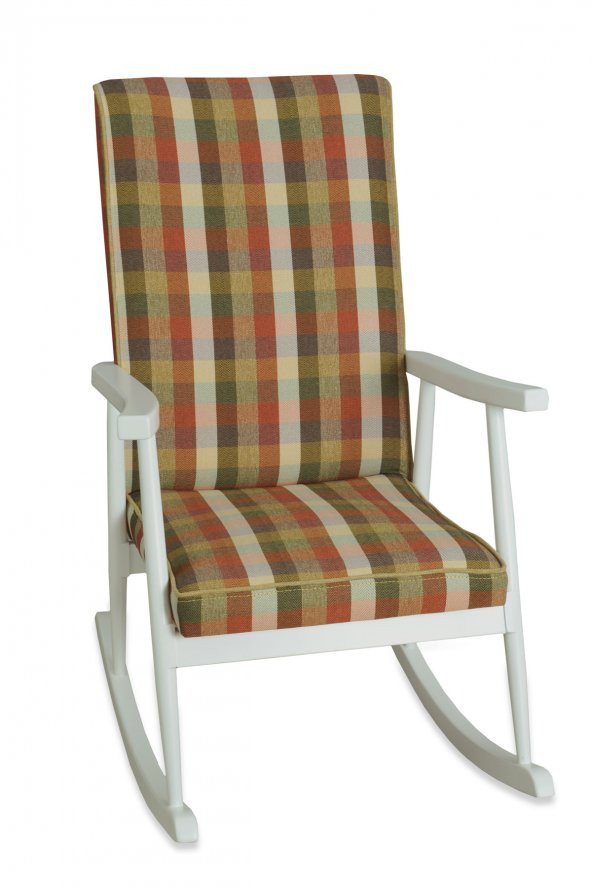 Asedia Trend Lake Ekose Döşemeli Sallanan Sandalye Dinlenme Emzirme Baba Tv Okuma Koltuğu Berjer - Resim 2