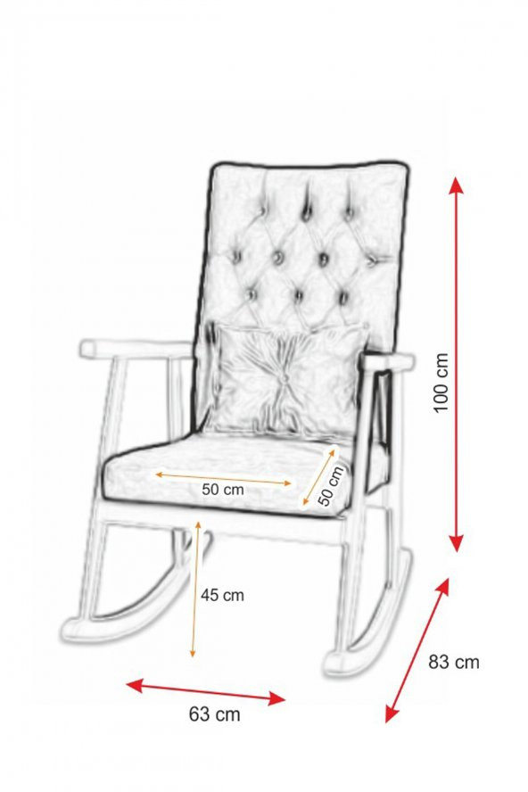 Asedia Trend Ceviz Ekose Döşemeli Sallanan Sandalye Dinlenme Emzirme Baba Tv Okuma Koltuğu Berjer - Resim 4