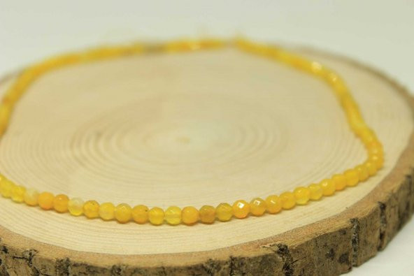 Akik Taşı Faset Kesim 4mm/10 adet (24040-1) - Resim 3