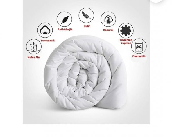 Lüx Comfort  Tek  Kişilik  Antialerjik Microfiber  Makınada yıkanabılınır 155x215CM Ölçüsündedir - 3