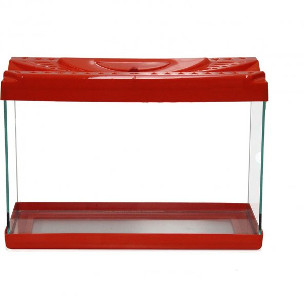 Girist Pet Renkli Kapak Mini Akvaryum 35 cm Turuncu - 2