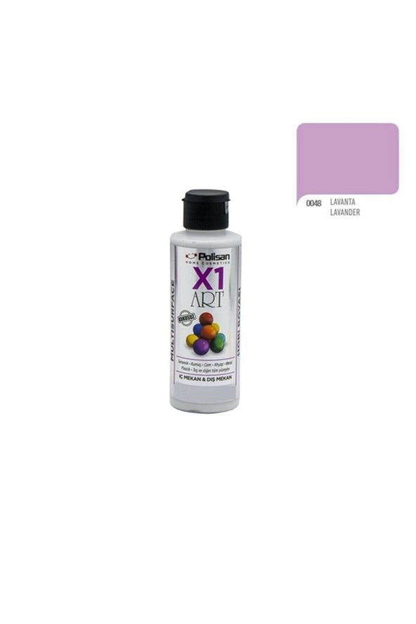 X1 Art Multisurface Akrilik Hobi Boyası 120 ml Her Yüzeye Uygun Lavanta