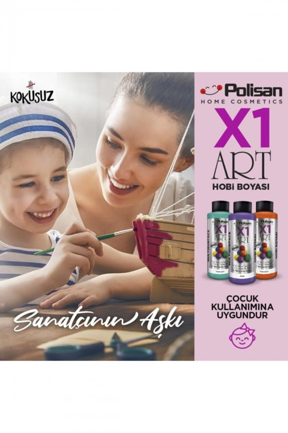 X1art Multisurface Hobi Boyası 120ml Turkuaz - 3