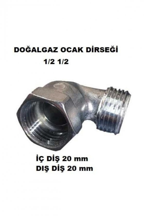 Doğalgaz Ocak Dirseği 1/2 1/2