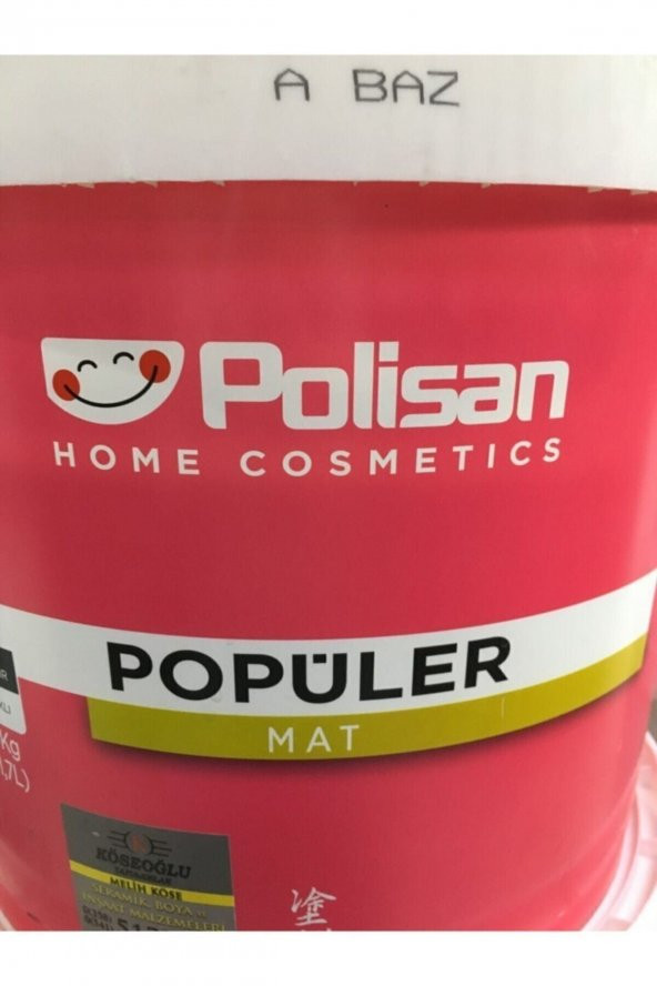 Beyaz Popüler Plastik Iç Cephe Boyası 20 kg