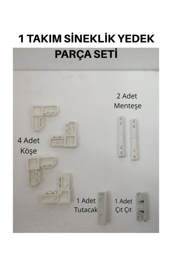 PİMAPEN SİNEKLİK YEDEK PARÇA TAKIMI (KÖŞELER  MENTEŞEÇITÇITTUTACAK)