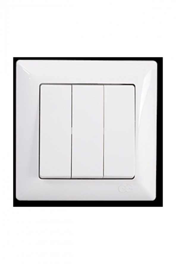 Günsan Beyaz Üçlü Anahtar Visage Seri 01281100150160 - 2