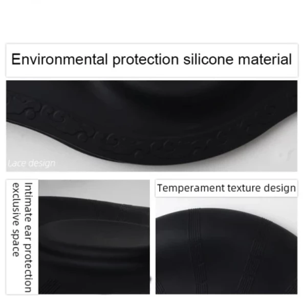 Siyah Silikon Renkli Bone Düzrenk Slikon Bone  Siyah Standart - Resim 4