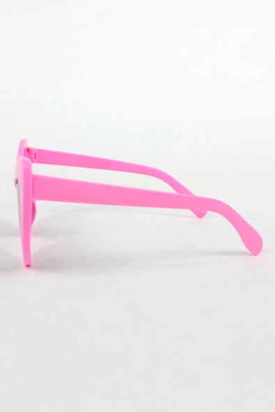 Kalp Çerçeve Güneş Gözlüğü Cat Eye Kalp Gözlük  Pembe Tek Ebat - 3