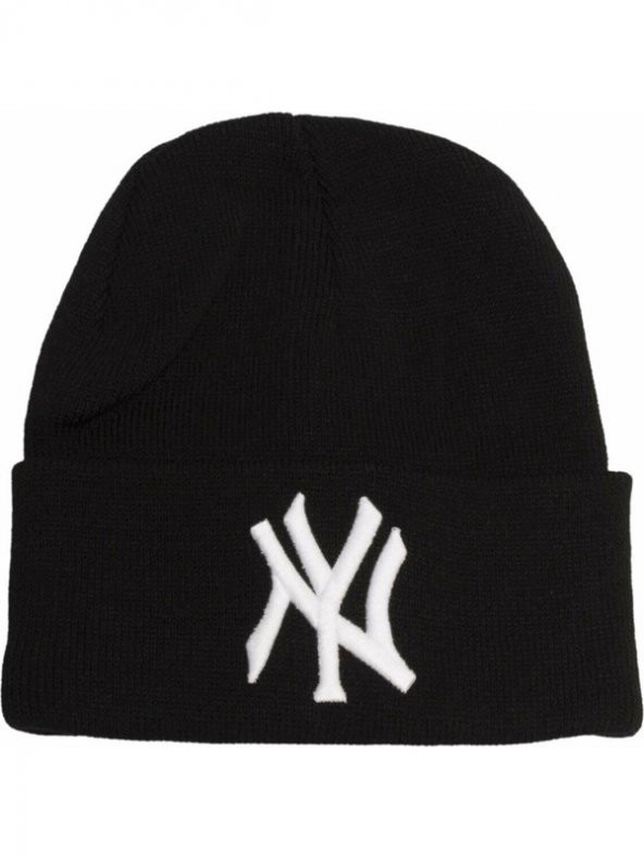 Ny  New York Yankees Nakışlı Bere  Siyah - Beyaz Tek Beden