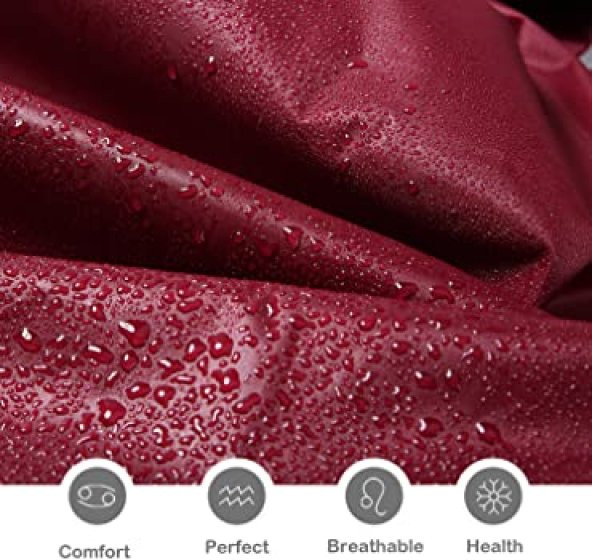 Raıncoat Yağmurluk - Siyah Bordo Tek Ebat - 5