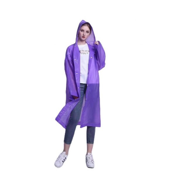 Raıncoat Yağmurluk - Siyah  Mor Tek Ebat - 6
