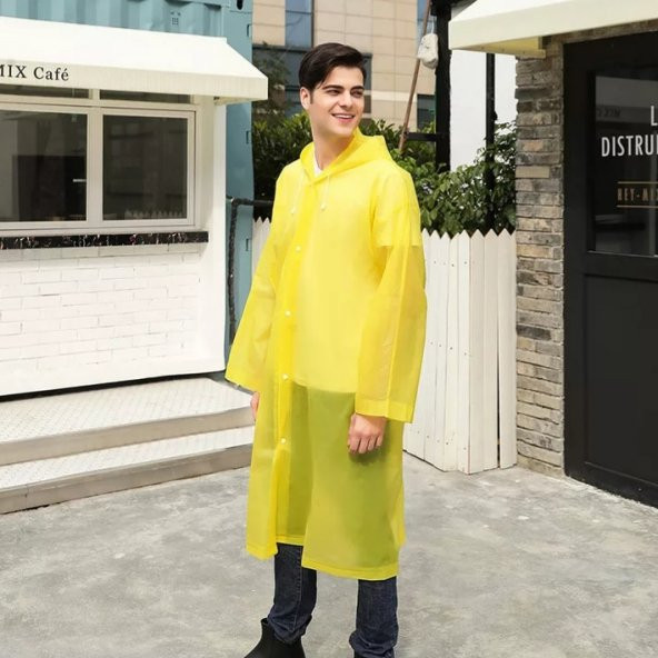 Marlux Raincoat Eva Yağmurluk   Sarı Tek Ebat