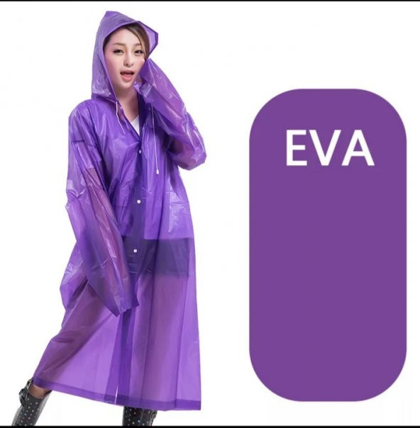 Marlux Raincoat Eva Yağmurluk   Mor Tek Ebat - 2