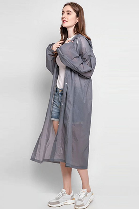 Marlux Raincoat Eva Yağmurluk   Gri Tek Ebat - 4
