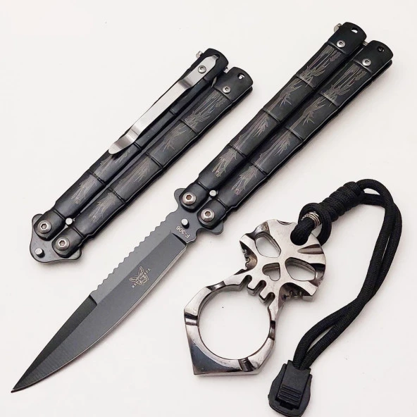 22 Cm Komple Çelik Kemer Klipsli Kamp & Outdoor Kelebek