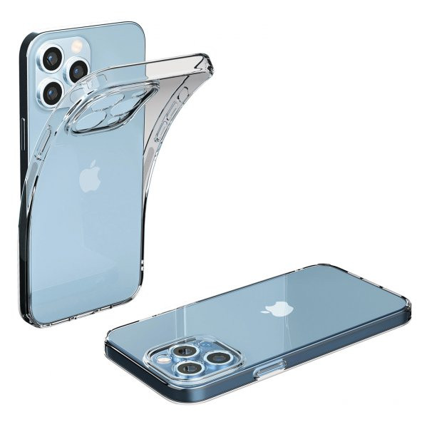 FitCase iPhone 14 Pro Max Kılıf Kamera Korumalı Silikon Şeffaf Arka Kapak - 4