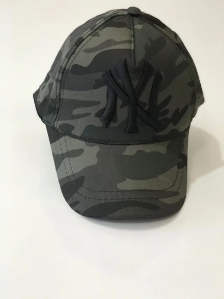 Lacivert New York Yankees Baskılı Şapka  Kamuflaj Karacı Tek Ebat - Resim 10
