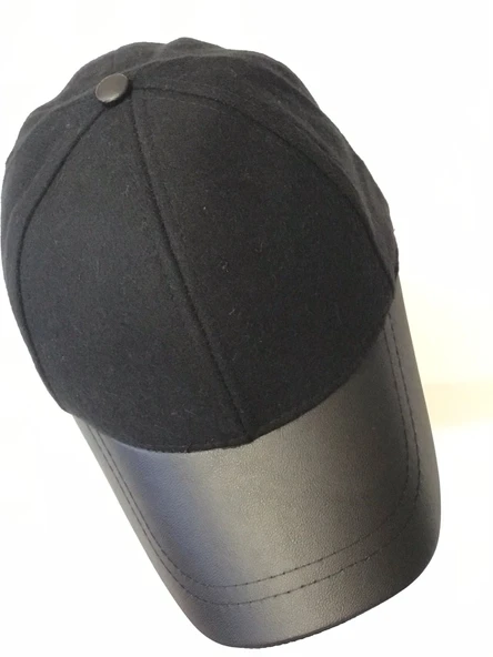 Kışlık Kaşe Kep Beyzbol Şapka Kaşe Şapka Lacivert Tek Ebat - 6