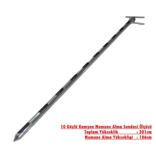 Kamyon Numune Alma Sondası 10 Gözlü 186cm - 3
