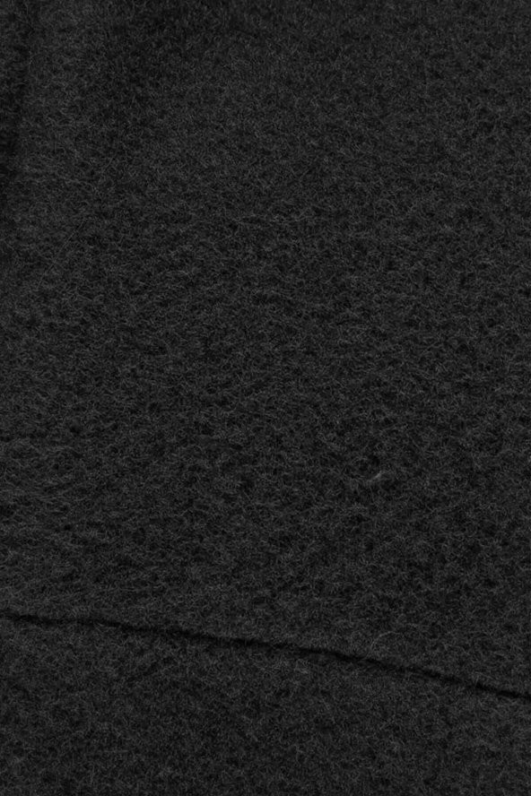 Kışlık Kaşe Kep Beyzbol Şapka Kaşe Şapka Siyah Kulaklı Tek Ebat - 4