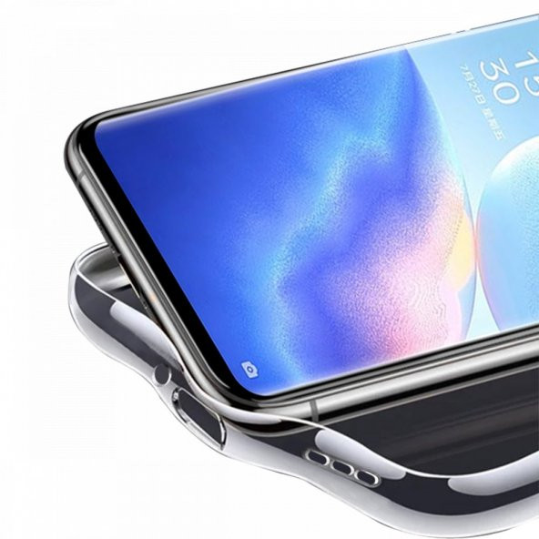 FitCase Oppo Reno 5 Pro 5G Kılıf Kamera Korumalı Silikon Şeffaf Arka Kapak - 2