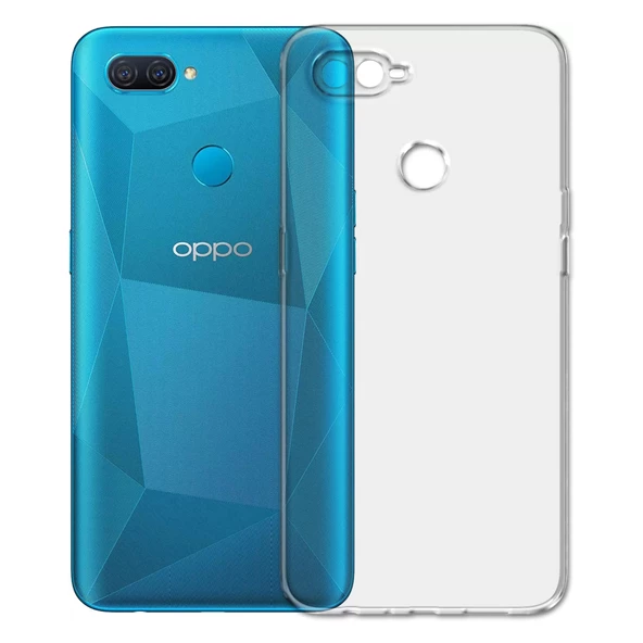 FitCase Oppo A12 Kılıf Kamera Korumalı Silikon Şeffaf Kapak