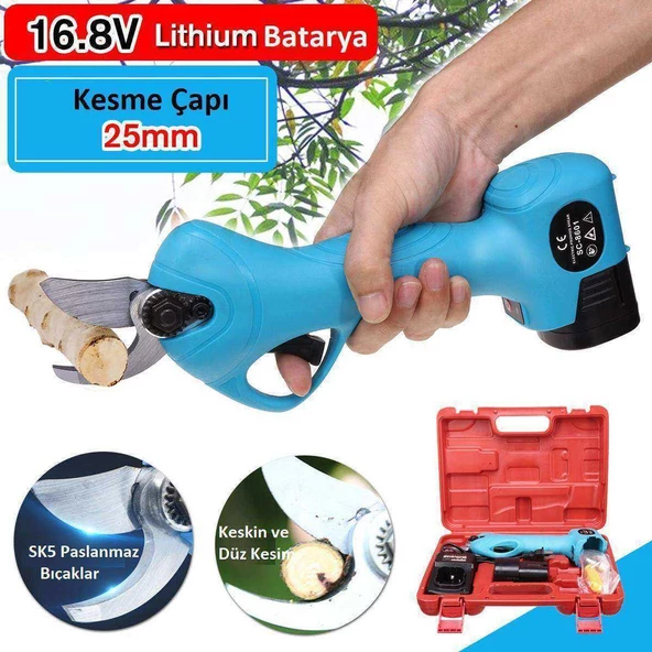 Suca SC 8601 Akülü Budama Makası 3 Bataryalı - 5