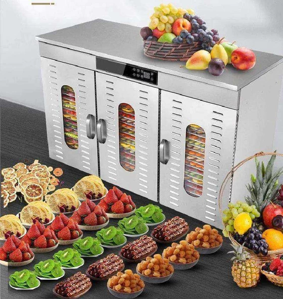 Dalle LT-021 Dijital, Paslanmaz Çelik Gıda ve Meyve Kurutma Makinesi 60 Katmanlı - 7