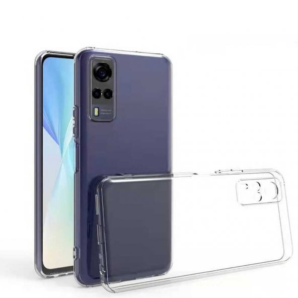 FitCase Vivo Y53s Kılıf Kamera Korumalı Silikon Şeffaf Arka Kapak - 3