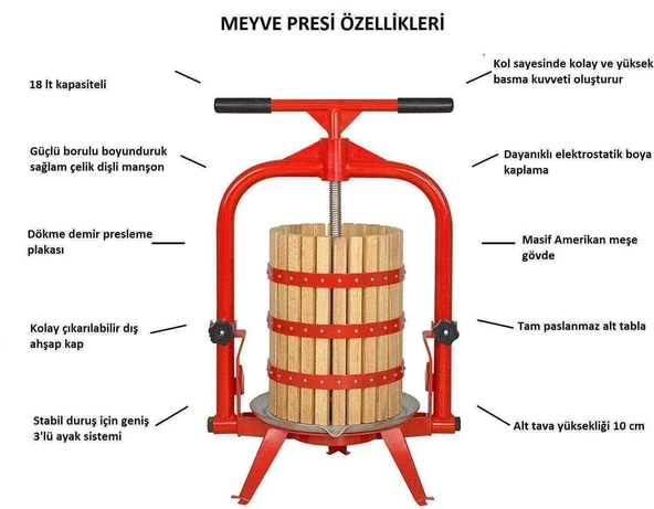 Fenglin MAC 5G WB Meyve Sıkma Presi 18 Lt - 3