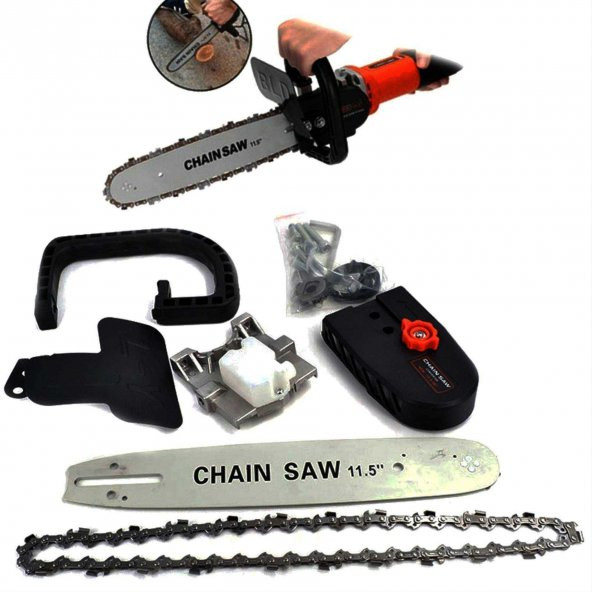 Handwerker Yağ Depolu Avuç Taşlama Zincirli Testere Aparatı 35 cm - 4