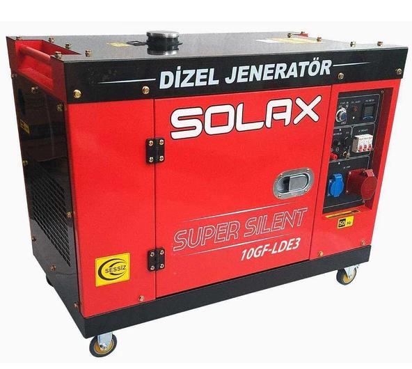 Solax 10GF-LDE-3 Marşlı Kabinli Trifaze Dizel Jenerator