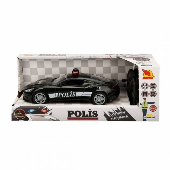 20357 Uzaktan Kumandalı Suncon Işıklı Polis Arabası 21 cm - 4