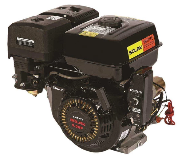 Solax YM177FE Marşlı Benzinli Motor Kamalı Krank 25 mm 9 Hp