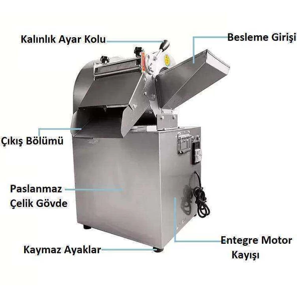Dalle Elektrikli Çok Fonksiyonlu Meyve Sebze Dilimleme Makinası - 2