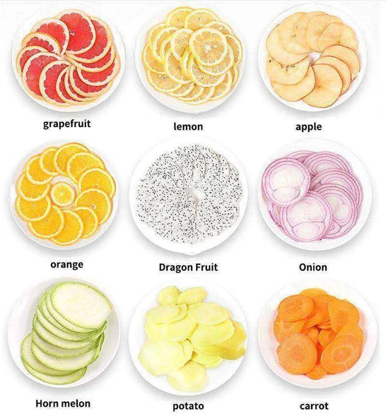 Dalle Manuel Ayarlanabilir Paslanmaz Çelik Meyve Sebze Dilimleme - 6