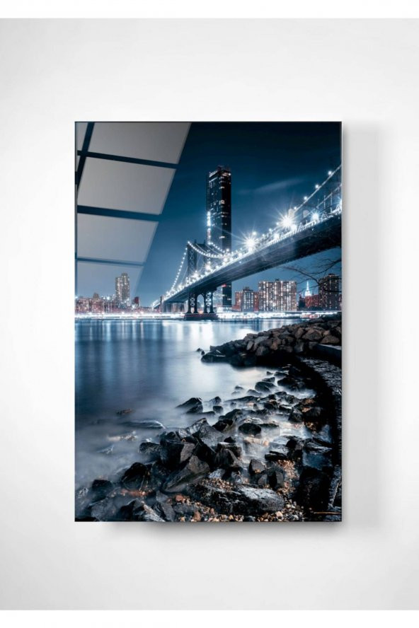 Manhattan Bridge, New York Cam Tablo 50x70