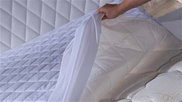 Kapitone Fitted Yatak Koruyucu Tek Kişilik Kapitoneli Pamuklu Sıvı Geçirmez Yatak Alezi 100x200 CM - 6