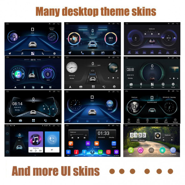 9 inç Universal Android 13 / 2-32 GB / Gerçek 2gb.ram 2Din Double Ekran Oto Multimedya arkası ince Kasa - 3