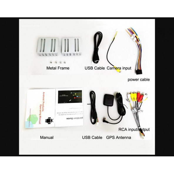 9 inç Universal Android 13 / 2-32 GB / Gerçek 2gb.ram 2Din Double Ekran Oto Multimedya arkası ince Kasa - 4