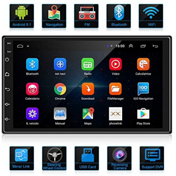 9 inç Universal Android 13 / 2-32 GB / Gerçek 2gb.ram 2Din Double Ekran Oto Multimedya arkası ince Kasa - 9