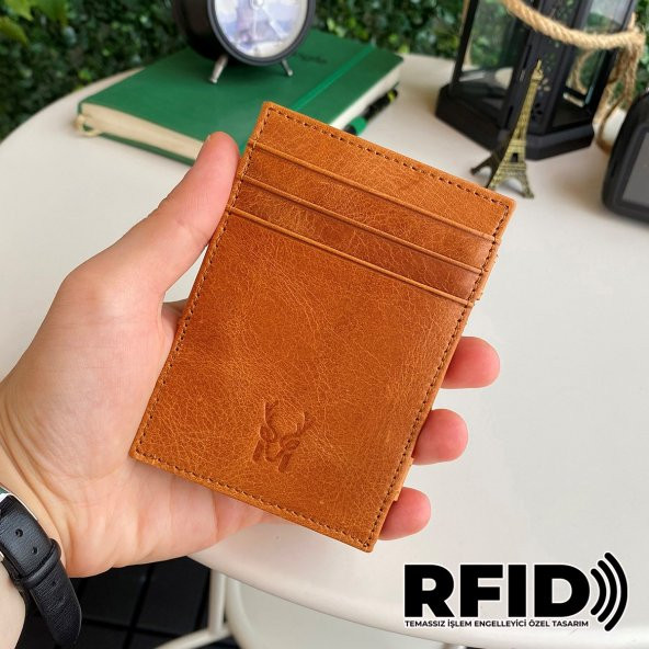 Modica Lotus - Hakiki Deri RFID Korumalı Sihirbaz Cüzdan - 2