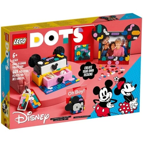 LEGO Dots 41964 Mickey Mouse and Minnie Mouse Back-to-School Project Box