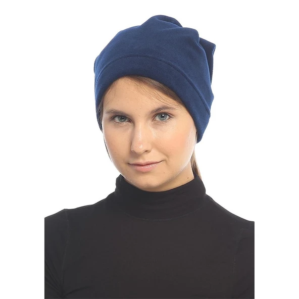 Siyah Polar Boyunluk Bayan Polar Boyunluk Bere  Lacivert - Resim 3