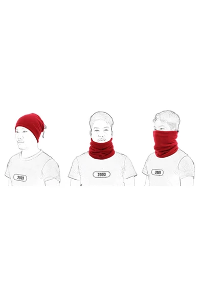 Siyah Polar Boyunluk Bayan Polar Boyunluk Bere  Bordo - 5